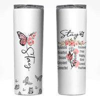 Mental Health Skinny Tumbler Stay Inspiring Positive Motivational Quote Suicide Prevention