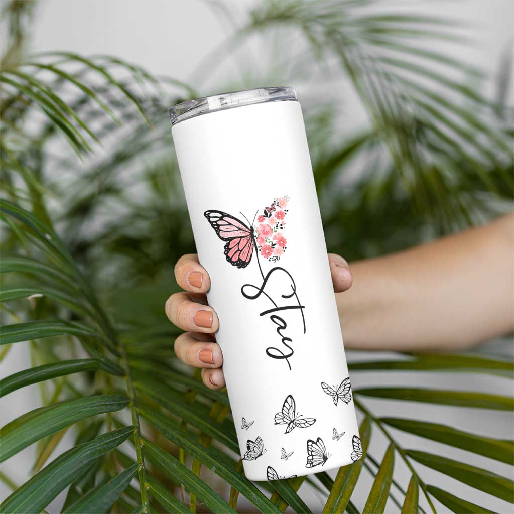 Mental Health Skinny Tumbler Stay Inspiring Positive Motivational Quote Suicide Prevention