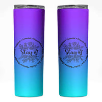Suicide Prevention Awareness Skinny Tumbler Teal Purple Semicolon Stay Positive Saying Inspirational Gifts - Wonder Print Shop