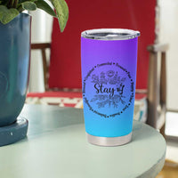 Suicide Prevention Awareness Tumbler Cup Teal Purple Semicolon Stay Positive Saying Inspirational Gifts - Wonder Print Shop