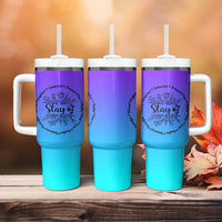 Suicide Prevention Awareness Tumbler With Handle Teal Purple Semicolon Stay Positive Saying Inspirational Gifts - Wonder Print Shop