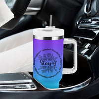 Suicide Prevention Awareness Tumbler With Handle Teal Purple Semicolon Stay Positive Saying Inspirational Gifts - Wonder Print Shop