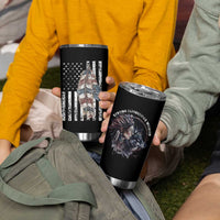 Native American Culture Tumbler Cup Strong Indigenous Women Feathers USA Flag - Wonder Print Shop