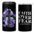 Suicide Prevention Awareness 4 in 1 Can Cooler Tumbler Teal Purple Cross Faith Over Fear Christian - Wonder Print Shop