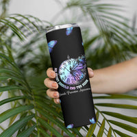 Suicide Prevention Awareness Skinny Tumbler Teal Purple Butterfly No Story Should End Too Soon - Wonder Print Shop