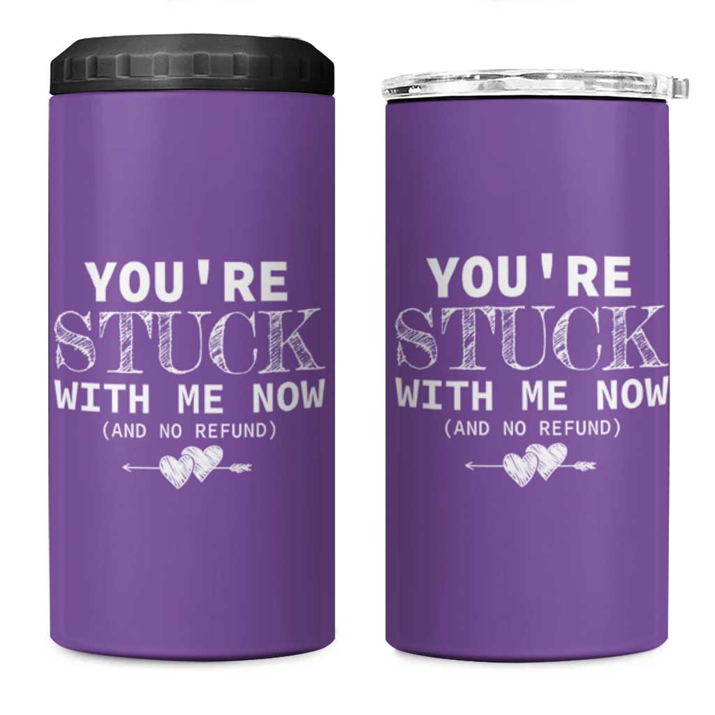 Anniversary Valentines Day Gifts 4 in 1 Can Cooler Tumbler You're Stuck With Me Gift for Girlfriend