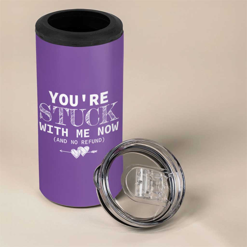Anniversary Valentines Day Gifts 4 in 1 Can Cooler Tumbler You're Stuck With Me Gift for Girlfriend