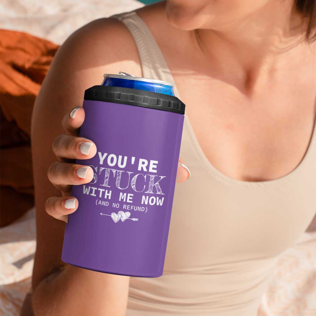 Anniversary Valentines Day Gifts 4 in 1 Can Cooler Tumbler You're Stuck With Me Gift for Girlfriend