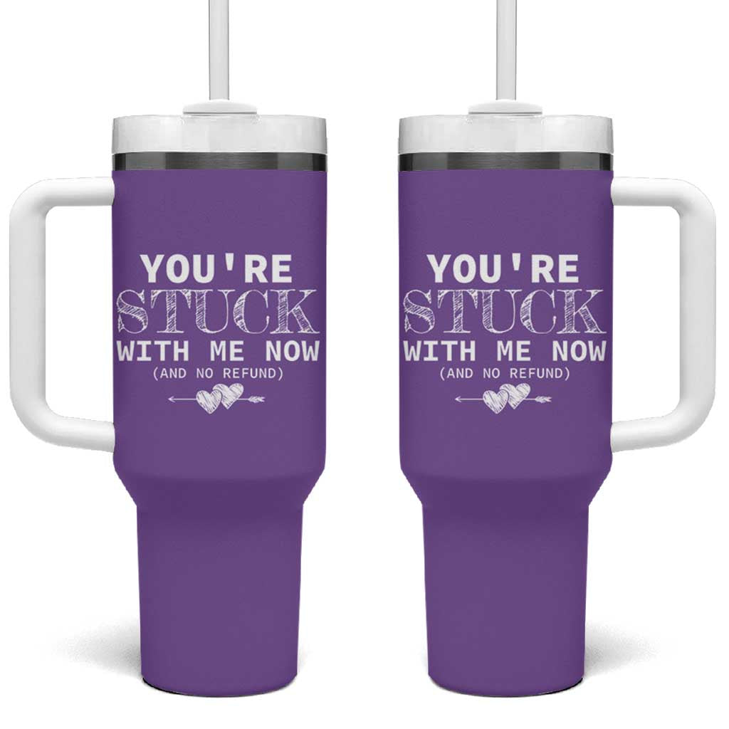 Anniversary Valentines Day Gifts Tumbler With Handle You're Stuck With Me Gift for Girlfriend