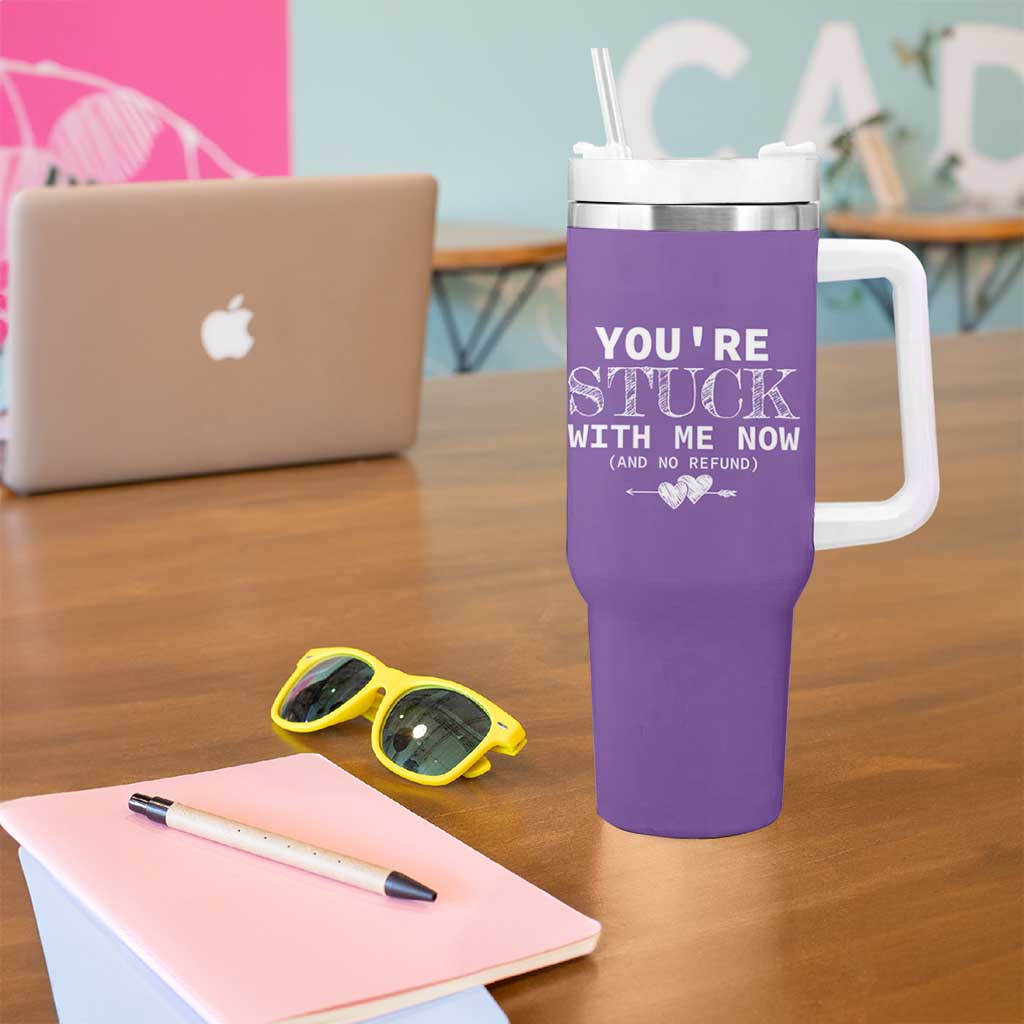 Anniversary Valentines Day Gifts Tumbler With Handle You're Stuck With Me Gift for Girlfriend