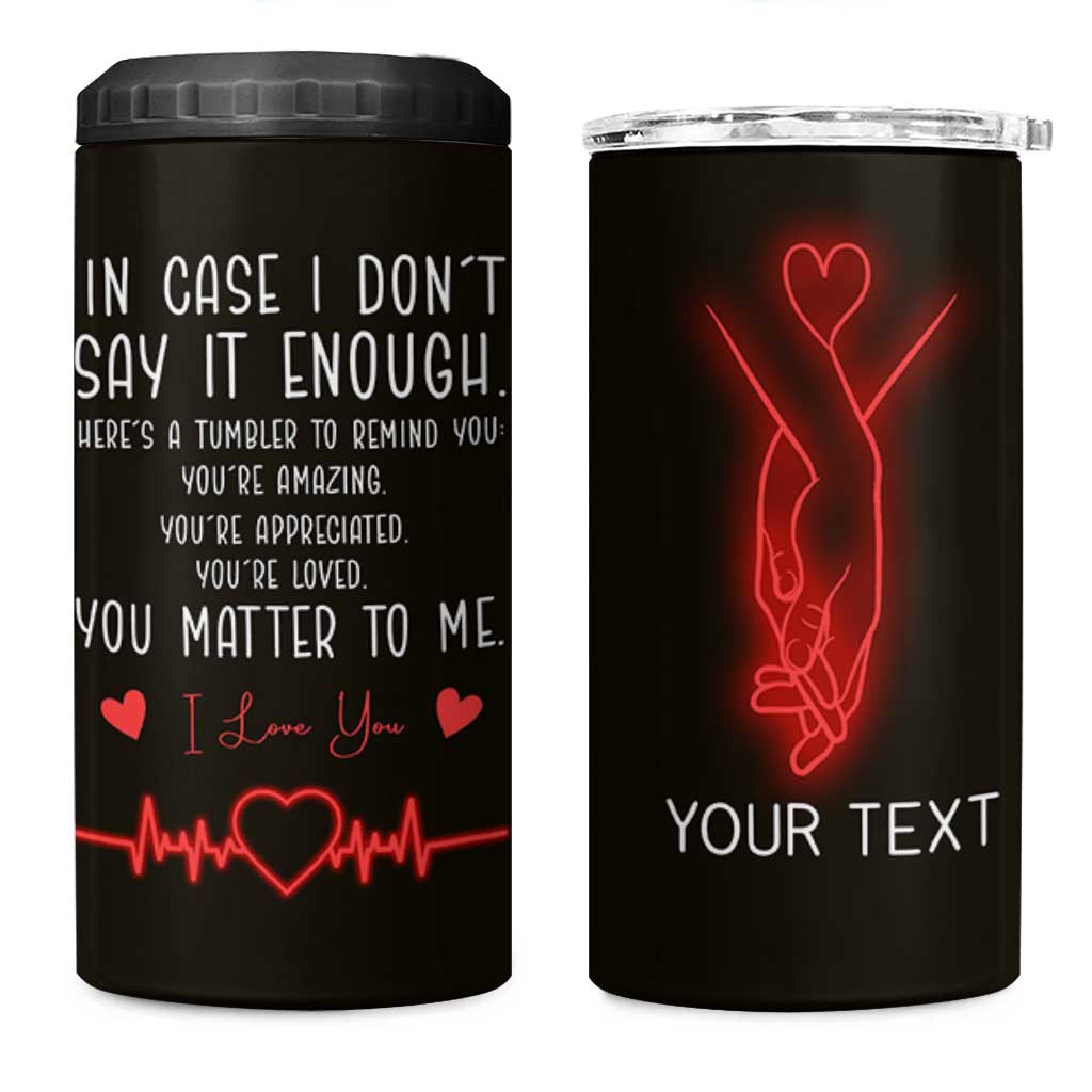 Personalized Love Gifts 4 in 1 Can Cooler Tumbler Custome Name Love Reminder Anniversary Wedding Romantic Gifts