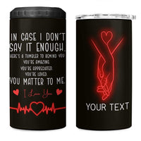 Personalized Love Gifts 4 in 1 Can Cooler Tumbler Custome Name Love Reminder Anniversary Wedding Romantic Gifts