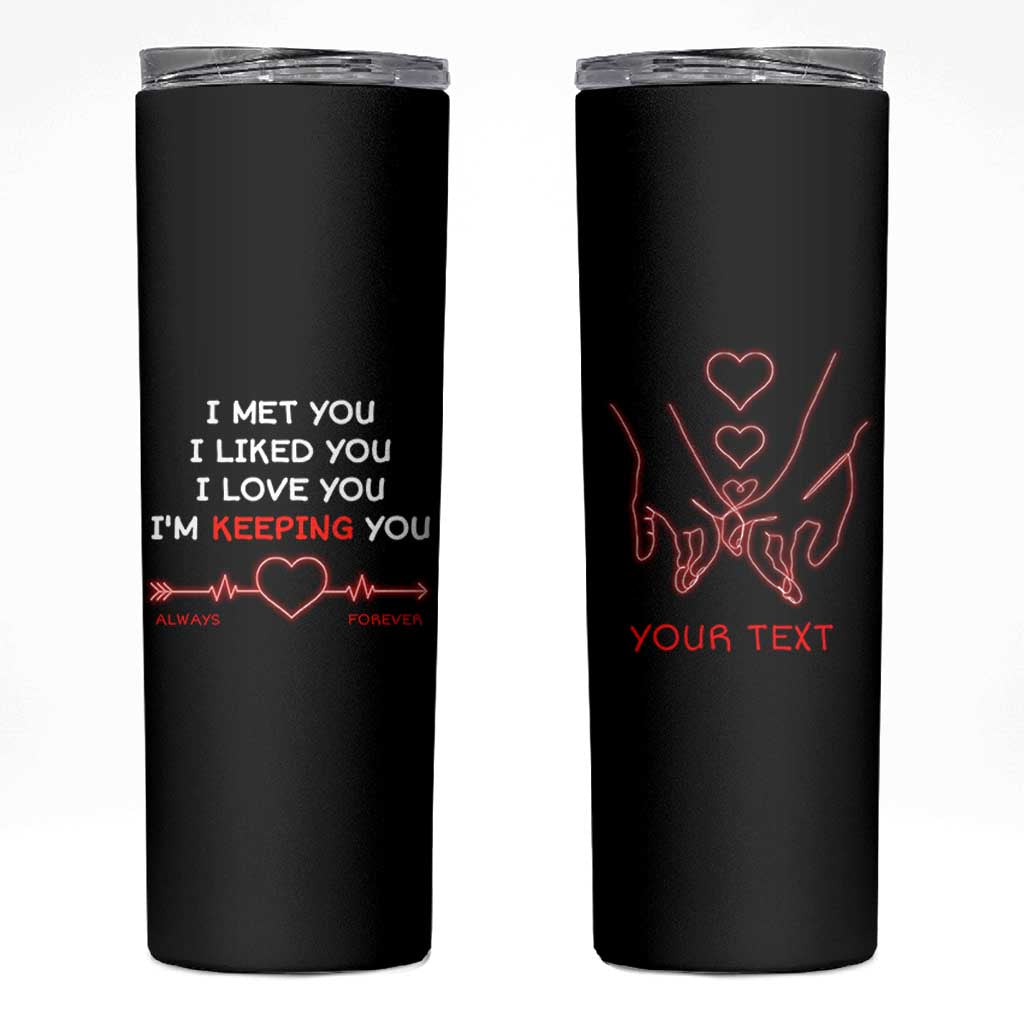 Personalized Love Gifts Skinny Tumbler Custome Name Forever Love Commitment Message