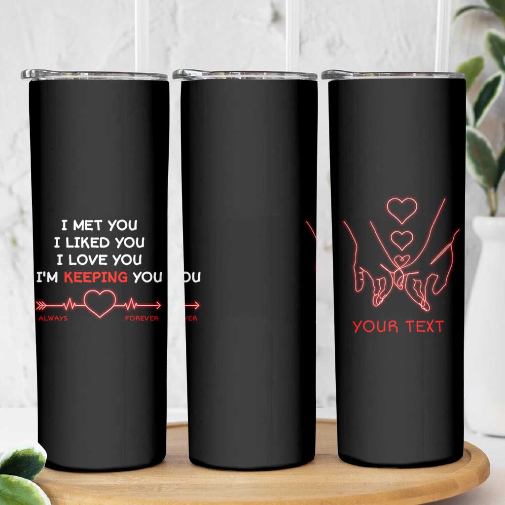 Personalized Love Gifts Skinny Tumbler Custome Name Forever Love Commitment Message