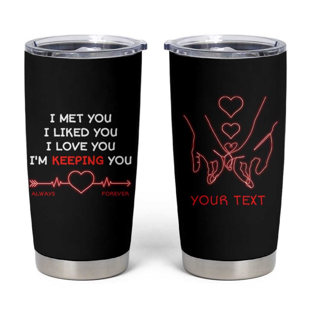 Personalized Love Gifts Tumbler Cup Custome Name Forever Love Commitment Message