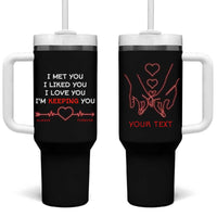 Personalized Love Gifts Tumbler With Handle Custome Name Forever Love Commitment Message