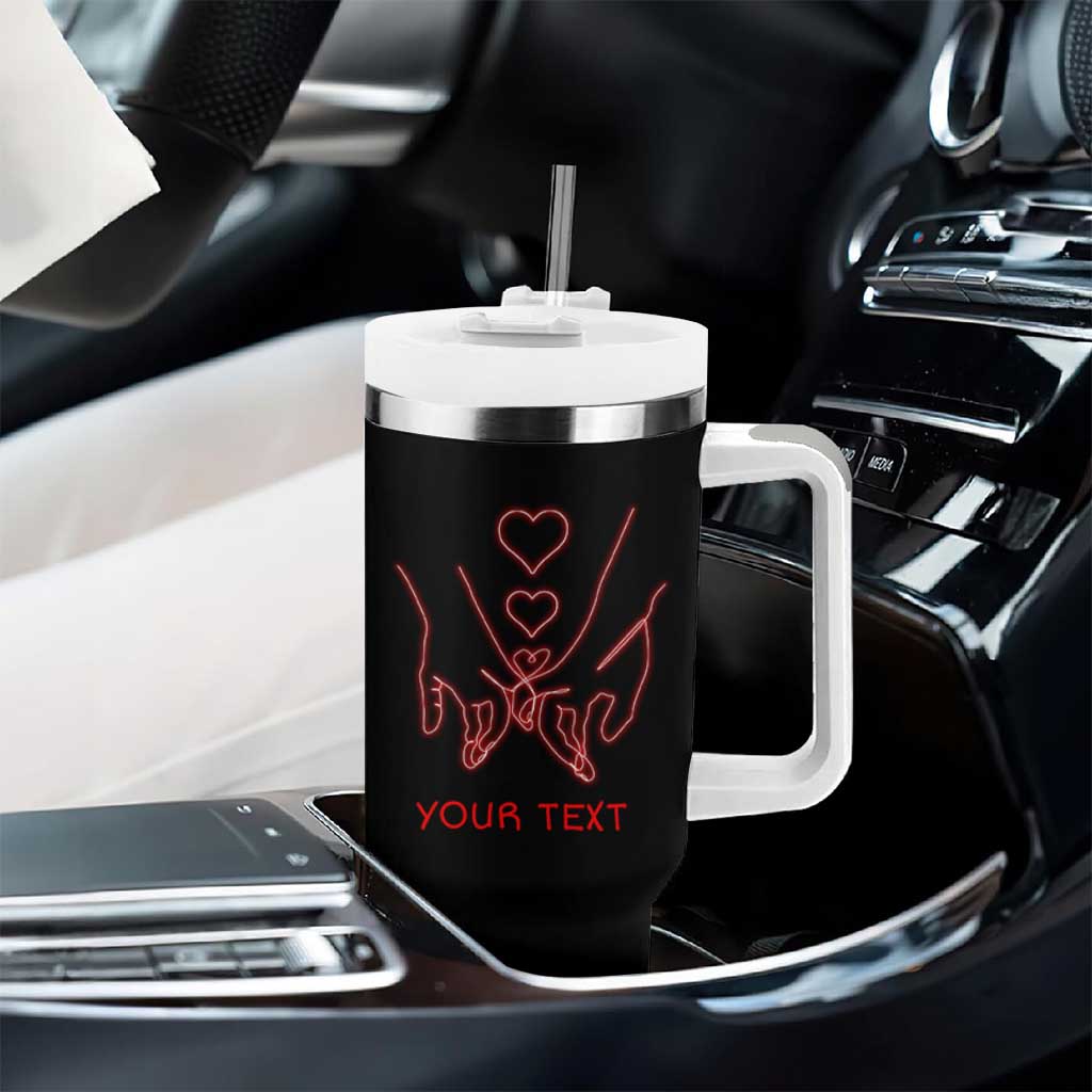 Personalized Love Gifts Tumbler With Handle Custome Name Forever Love Commitment Message