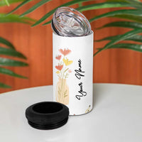 Personalized Thank You For Being My Unpaid Therapist 4 in 1 Can Cooler Tumbler Custome Name Coworker Best Friend Gift Flower