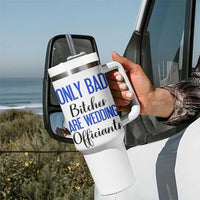 Funny Wedding Officiant Gift Tumbler With Handle Only Bad Bitches Are Wedding Officiants