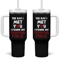 The Day I Met You I Found My Missing Piece Tumbler With Handle Couple Matching