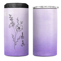 Personalized Gifts for Women 4 in 1 Can Cooler Tumbler Custom Name Wildflower Floral Mothers Day Gift