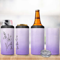 Personalized Gifts for Women 4 in 1 Can Cooler Tumbler Custom Name Wildflower Floral Mothers Day Gift
