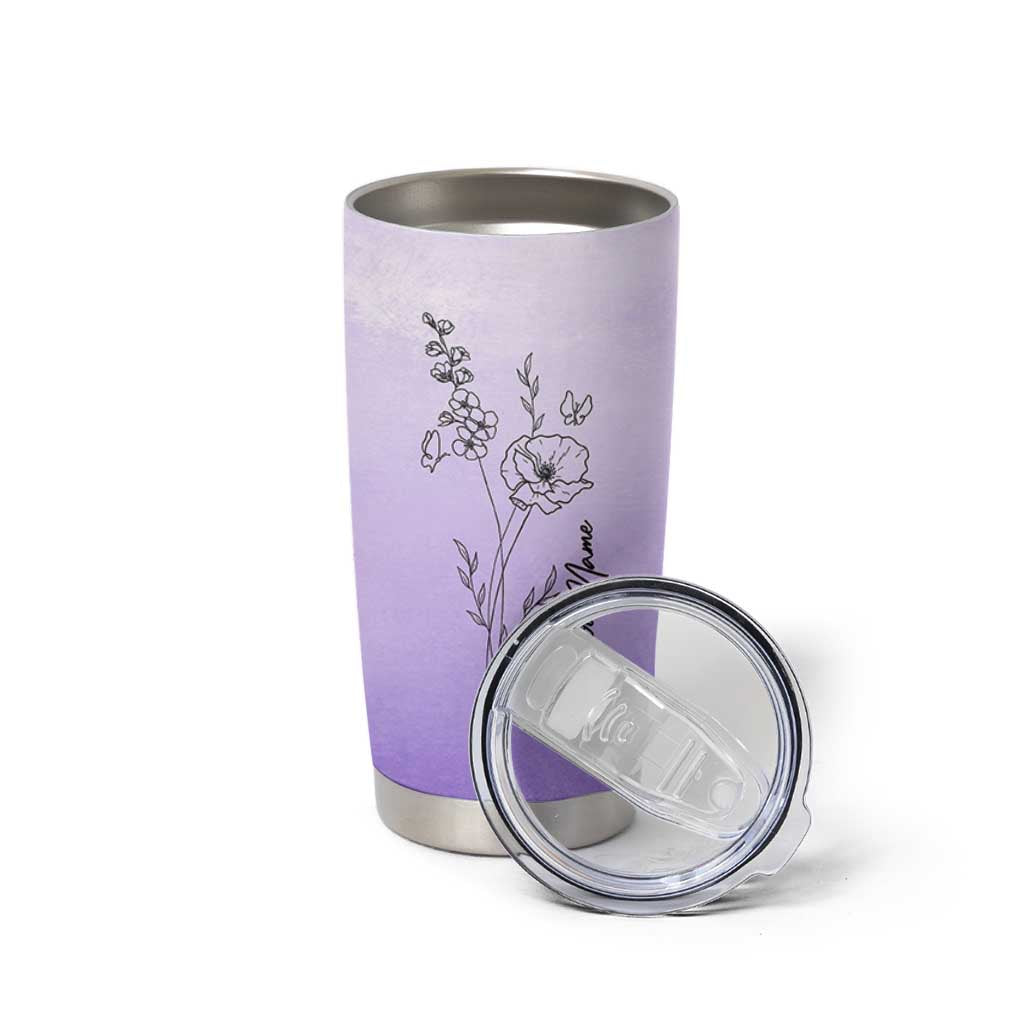 Personalized Gifts for Women Tumbler Cup Custom Name Wildflower Floral Mothers Day Gift