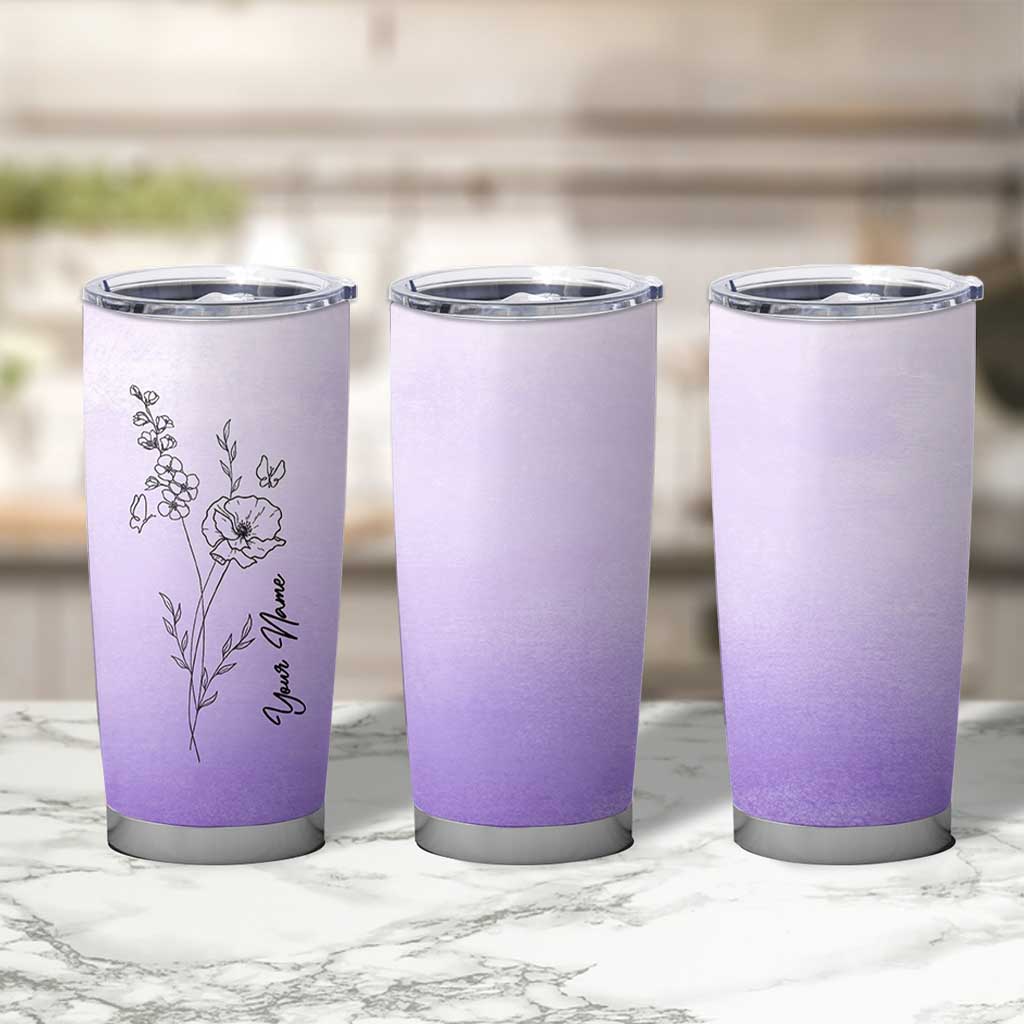 Personalized Gifts for Women Tumbler Cup Custom Name Wildflower Floral Mothers Day Gift