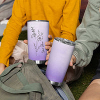 Personalized Gifts for Women Tumbler Cup Custom Name Wildflower Floral Mothers Day Gift