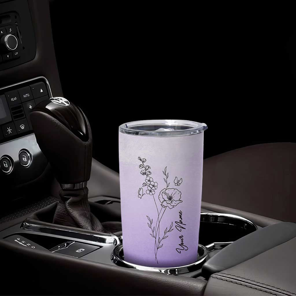 Personalized Gifts for Women Tumbler Cup Custom Name Wildflower Floral Mothers Day Gift
