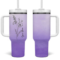 Personalized Gifts for Women Tumbler With Handle Custom Name Wildflower Floral Mothers Day Gift