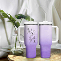 Personalized Gifts for Women Tumbler With Handle Custom Name Wildflower Floral Mothers Day Gift