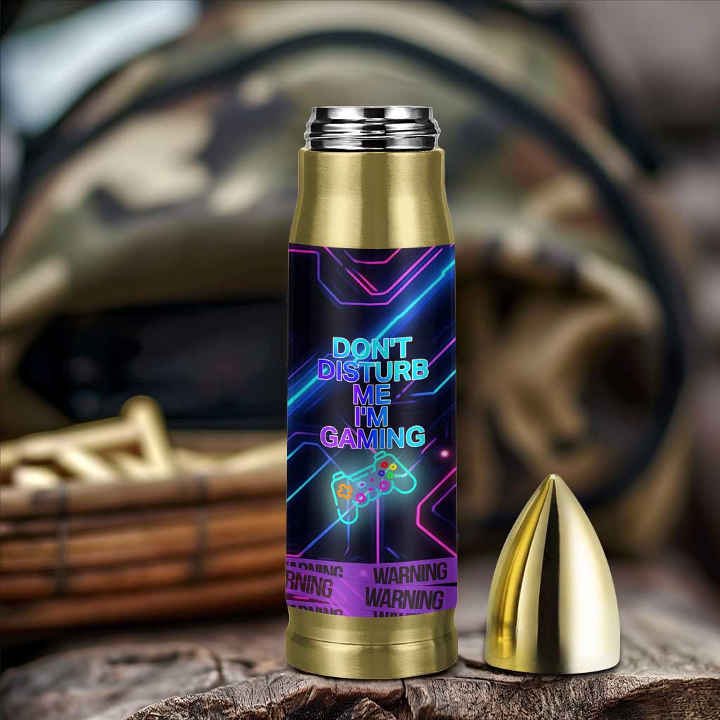 Gaming Gifts Bullet Tumbler Warning Do Not Disturb Im Gaming Video Game Gamer