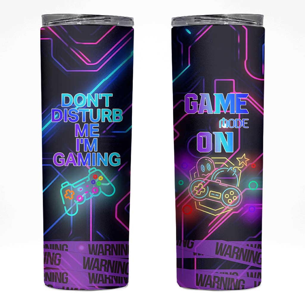 Gaming Gifts Skinny Tumbler Warning Do Not Disturb Im Gaming Video Game Gamer