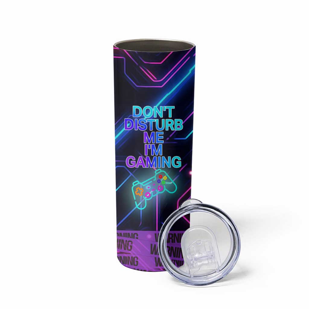 Gaming Gifts Skinny Tumbler Warning Do Not Disturb Im Gaming Video Game Gamer