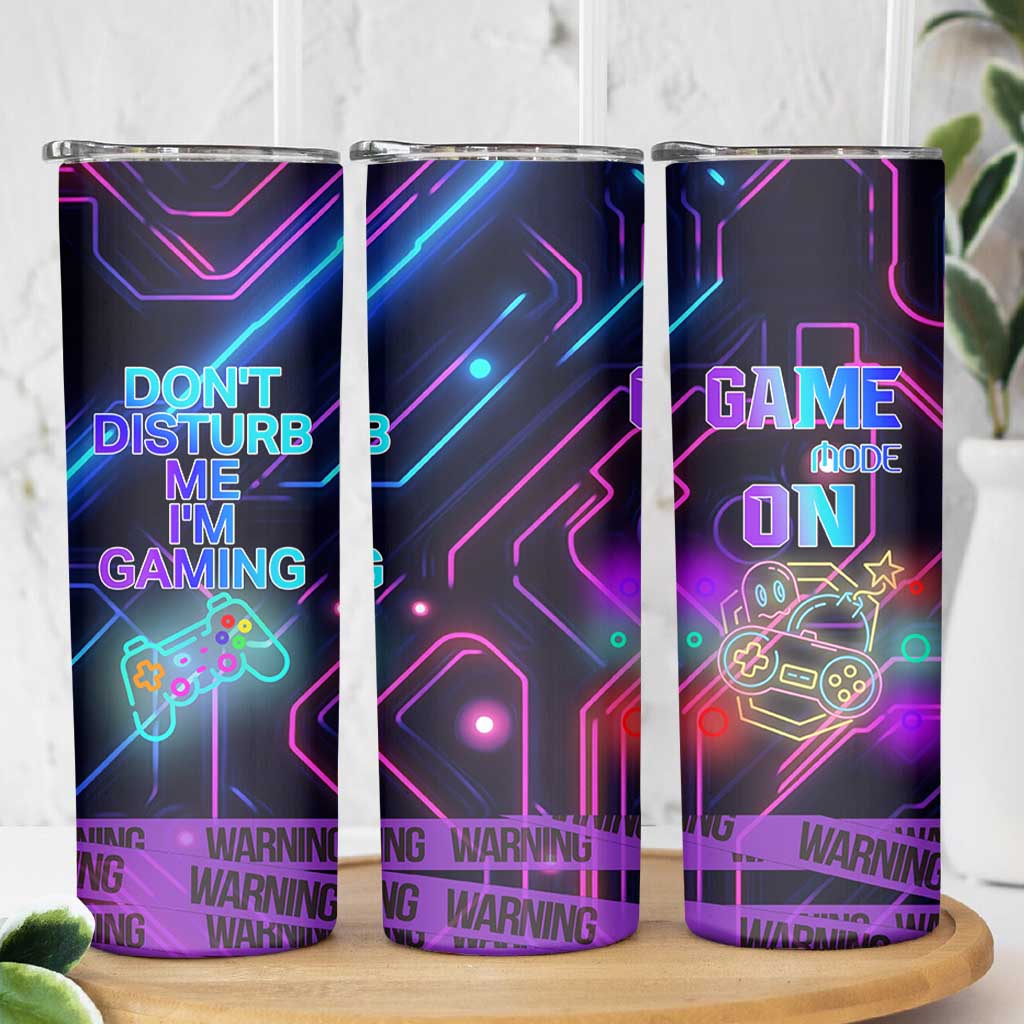 Gaming Gifts Skinny Tumbler Warning Do Not Disturb Im Gaming Video Game Gamer