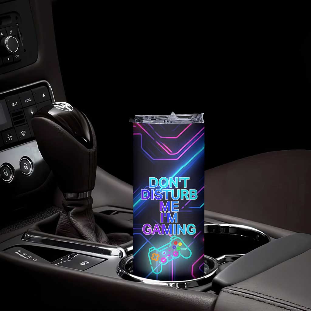 Gaming Gifts Skinny Tumbler Warning Do Not Disturb Im Gaming Video Game Gamer
