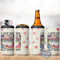 I Love You Silly Goose 4 in 1 Can Cooler Tumbler Cute Romantic Gift