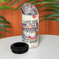 I Love You Silly Goose 4 in 1 Can Cooler Tumbler Cute Romantic Gift