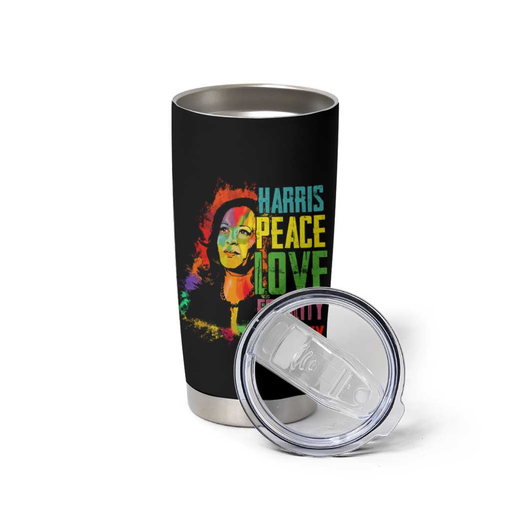 Harris 2024 Madam President Tumbler Cup Peace Love Equality Hope Diversity Human Rights Womens & Gay LGBTQ+ Pride - Wonder Print Shop