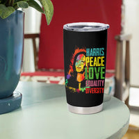 Harris 2024 Madam President Tumbler Cup Peace Love Equality Hope Diversity Human Rights Womens & Gay LGBTQ+ Pride - Wonder Print Shop