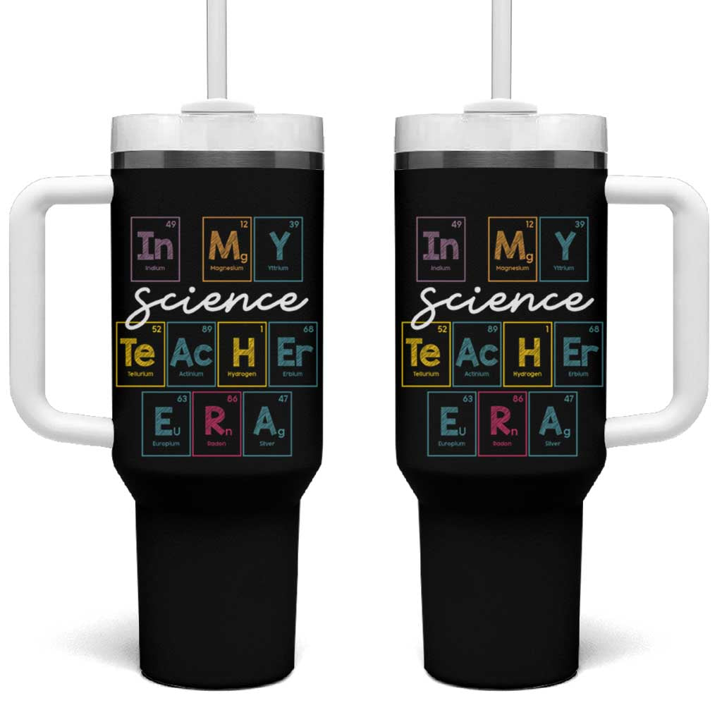 Scientist Teacher Tumbler With Handle Periodic Table Element First Day of School - Wonder Print Shop