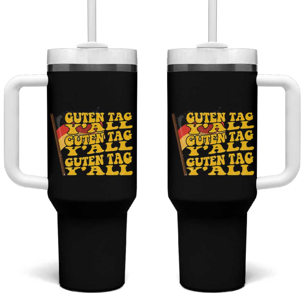 Oktoberfest German Flag Tumbler With Handle Prost Guten Tag Y'all Beer Festival - Wonder Print Shop
