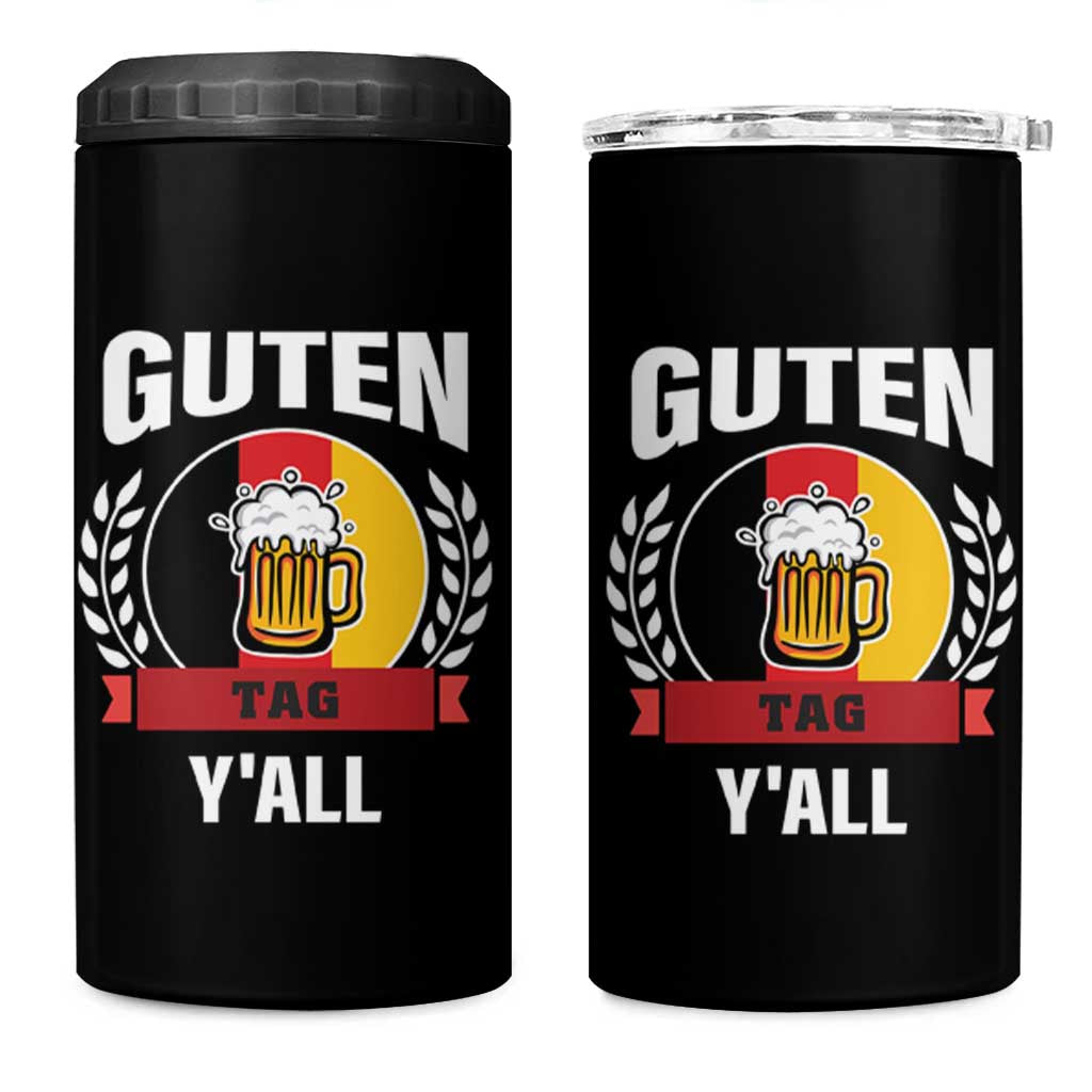 Oktoberfest German Flag 4 in 1 Can Cooler Tumbler Prost Guten Tag Y'all Beer Festival - Wonder Print Shop