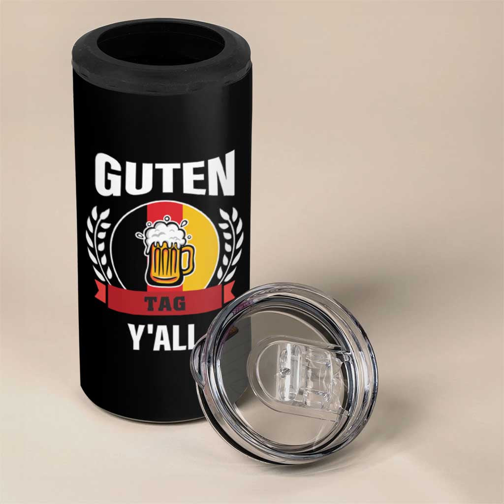 Oktoberfest German Flag 4 in 1 Can Cooler Tumbler Prost Guten Tag Y'all Beer Festival - Wonder Print Shop