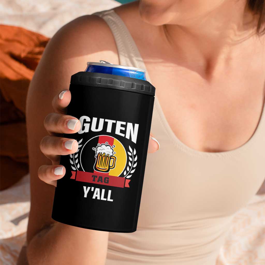Oktoberfest German Flag 4 in 1 Can Cooler Tumbler Prost Guten Tag Y'all Beer Festival - Wonder Print Shop