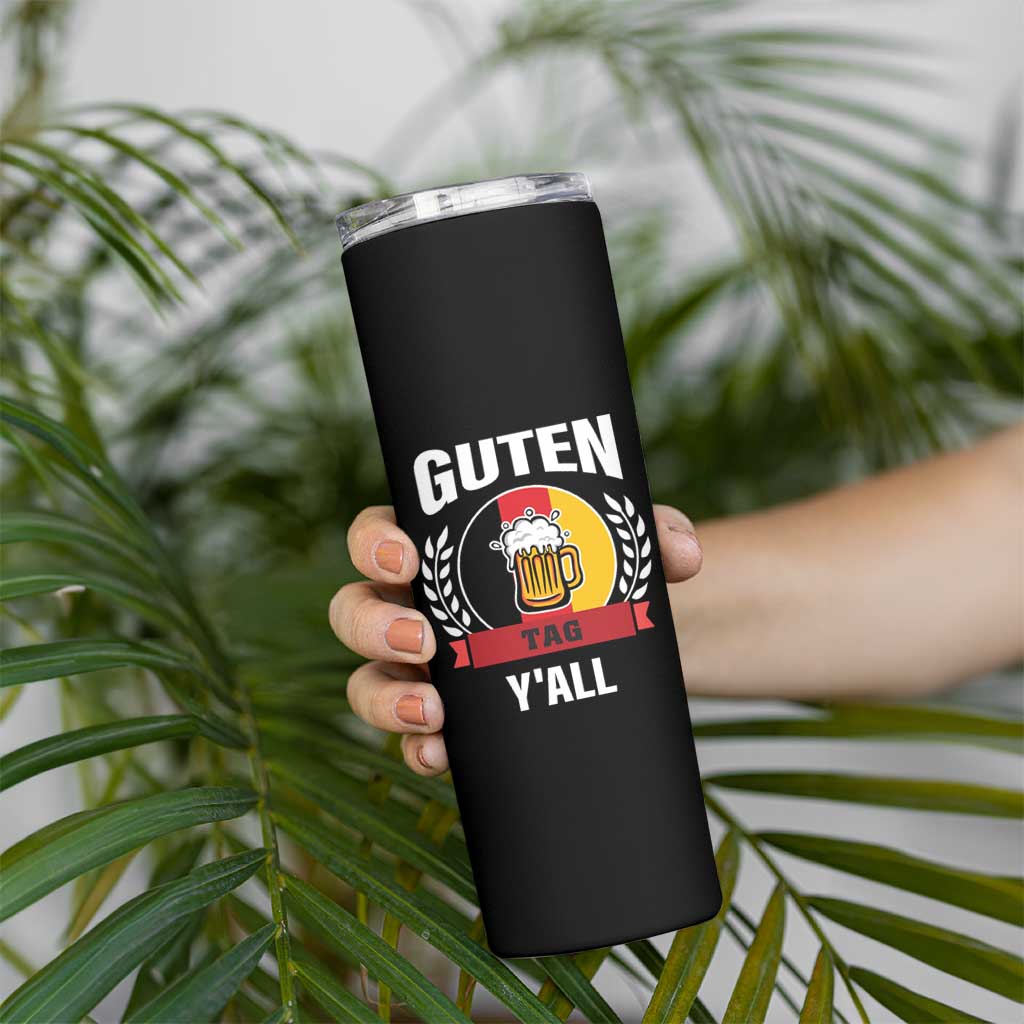 Oktoberfest German Flag Skinny Tumbler Prost Guten Tag Y'all Beer Festival - Wonder Print Shop