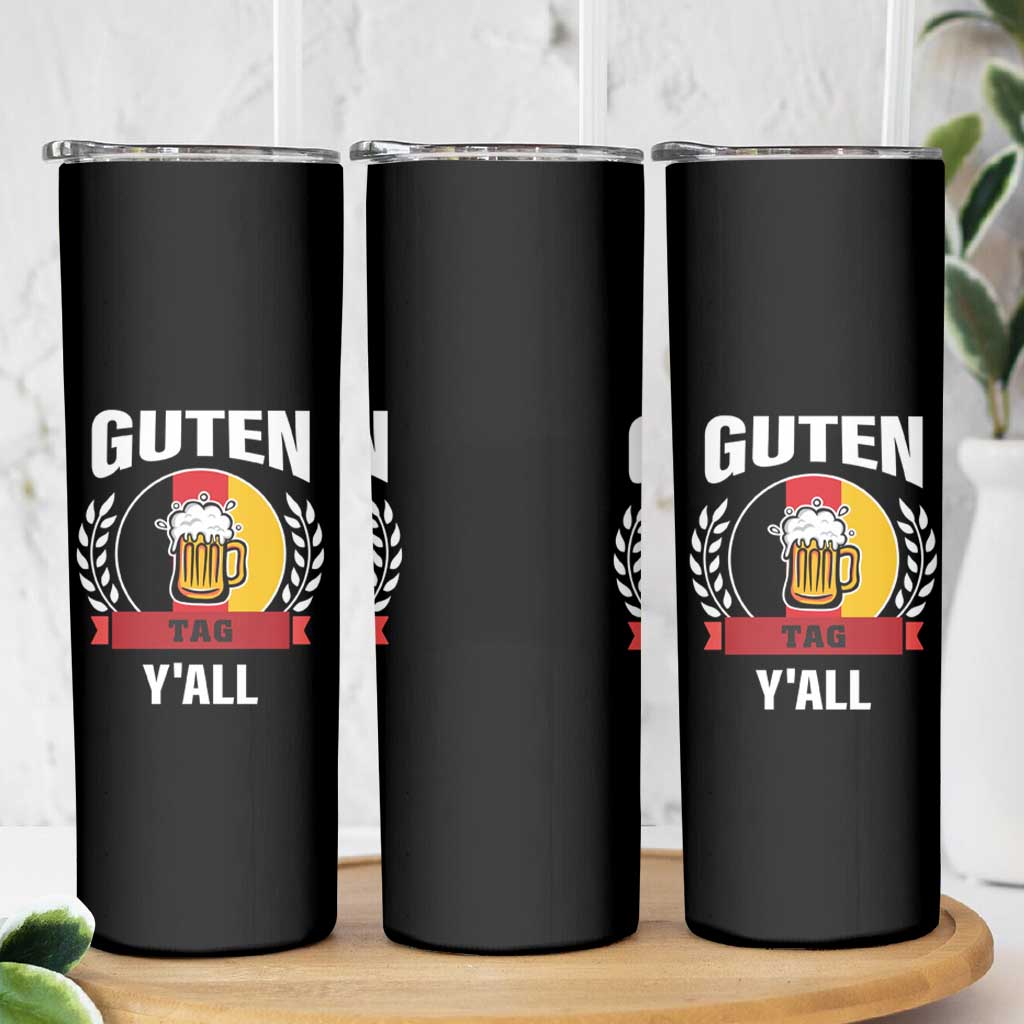Oktoberfest German Flag Skinny Tumbler Prost Guten Tag Y'all Beer Festival - Wonder Print Shop