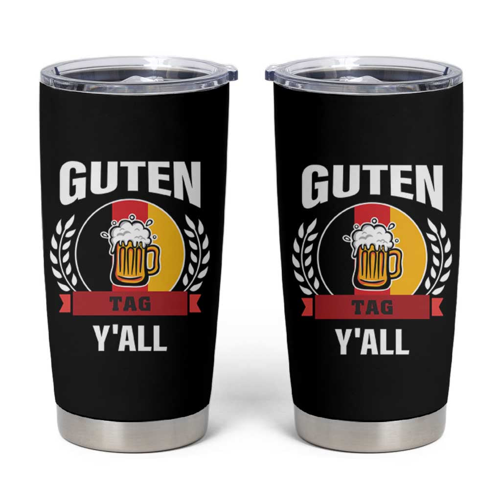 Oktoberfest German Flag Tumbler Cup Prost Guten Tag Y'all Beer Festival - Wonder Print Shop