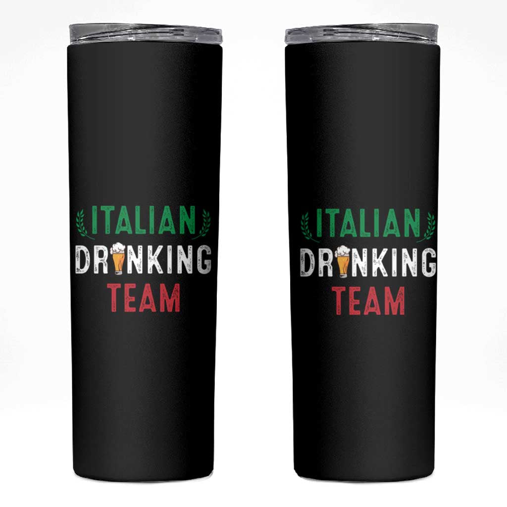 Funny Beer Alcohol Drunk Skinny Tumbler Oktoberfest Italian Drinking Team - Wonder Print Shop